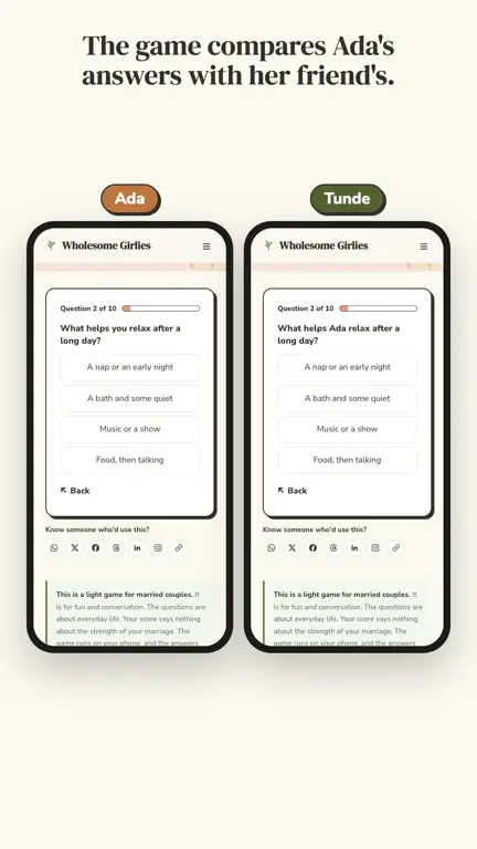 How Well Do You Know Me? in use