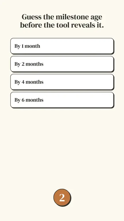 Baby Milestone Guess in use