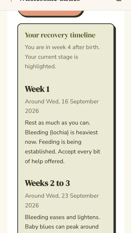 Recovery Timeline Calculator in use