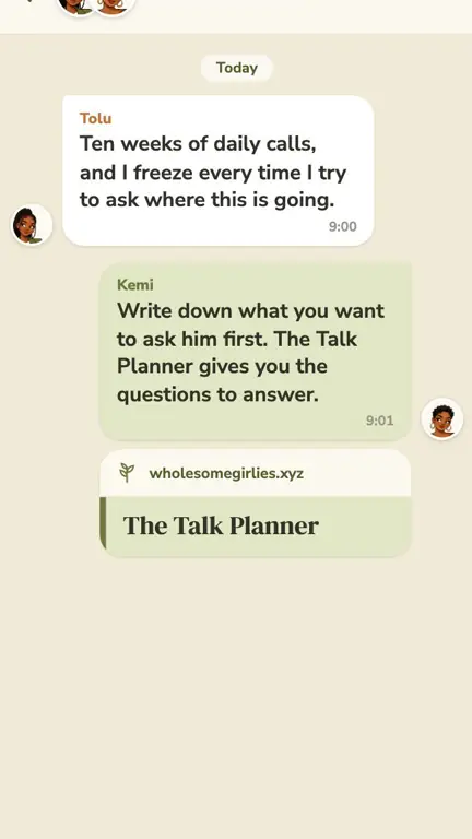 The Talk Planner in use