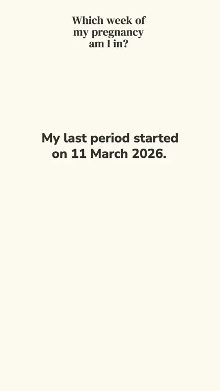 Pregnancy Week-by-Week Tracker in use
